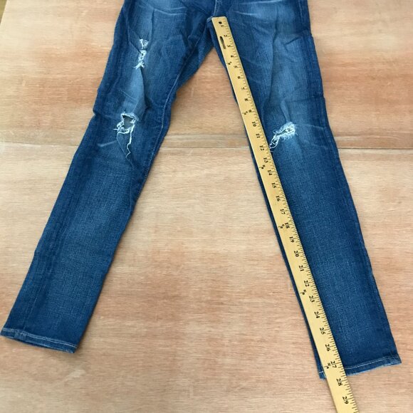 AG Adriano Goldschmied The Legging Super Skinny Ankle Distressed Jeans size 24R - Picture 8 of 11